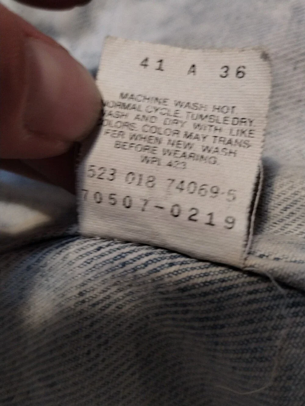 LEVIS Type 3 70507 - 0219 trucker denim jacket Made in USA 80s VINTAGE